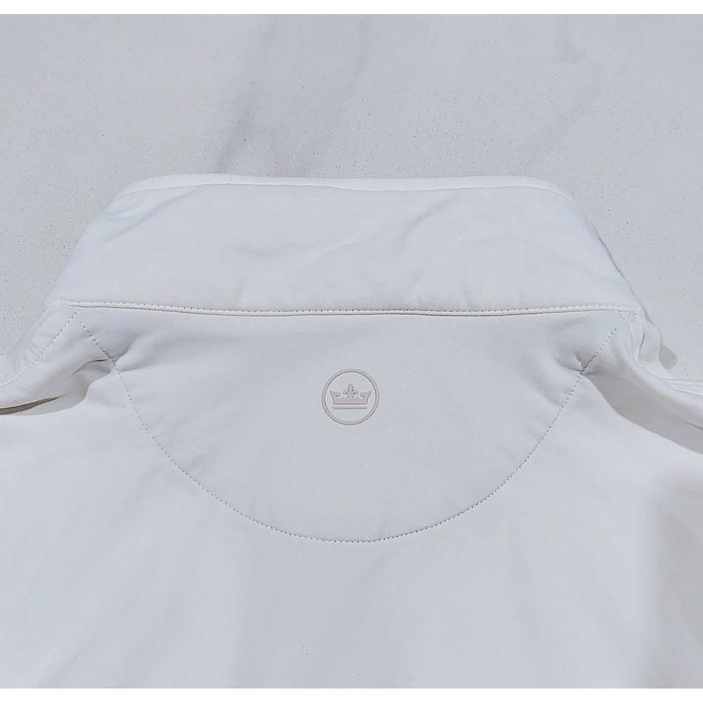 Peter Millar Stanford Cardinal Perth 1/4 Zip Men's M White Pullover Performance - Picture 6 of 14